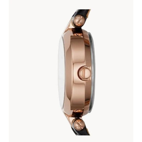 Fossil BQ3562 Kerrigan Mini Three-Hand Black Leather Watch - Picture 7 of 7